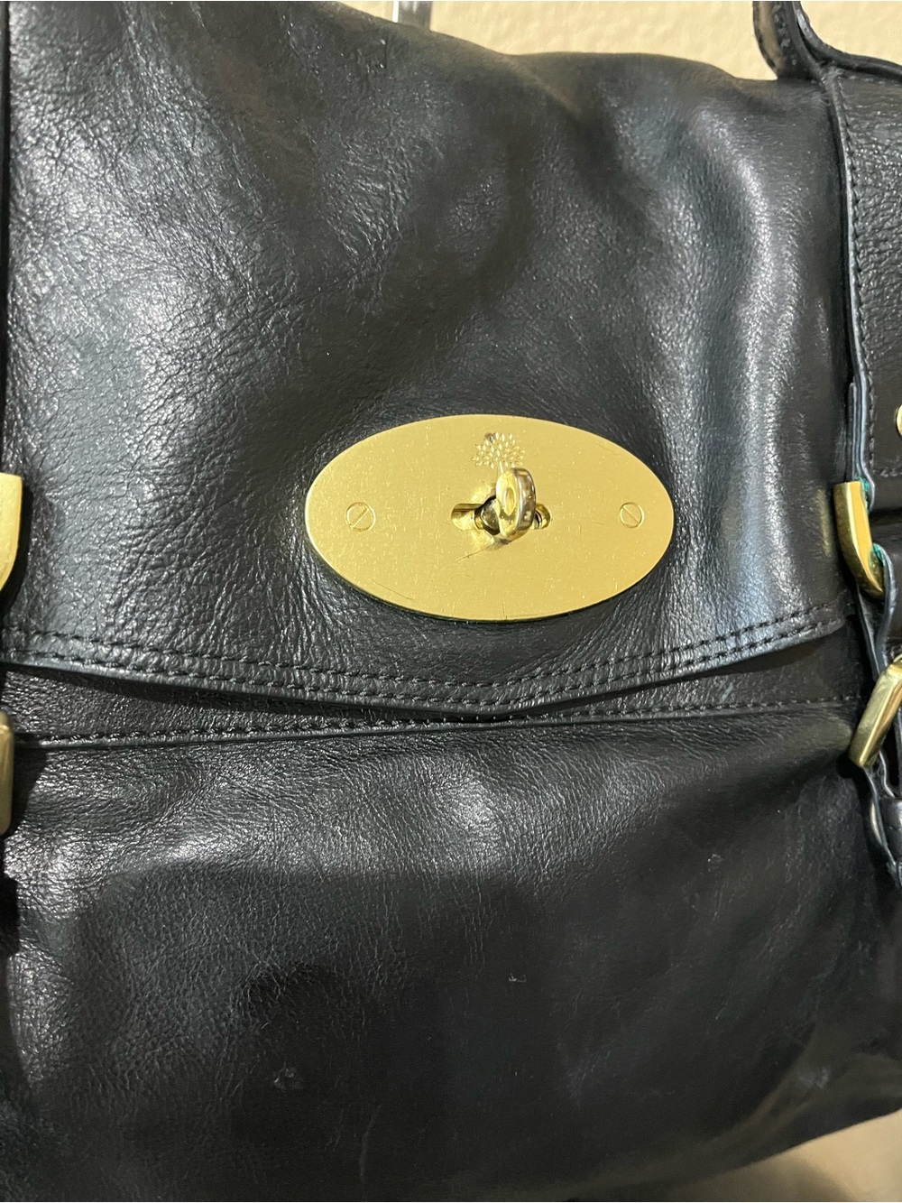 MULBERRY BLACK LEATHER ALEXA - Picture 4 of 16